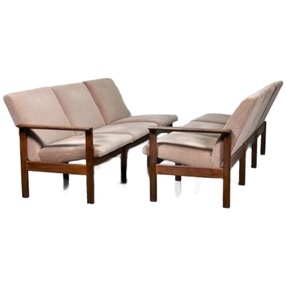 Vintage Deens Bankstel Set / Hoekbank image 1
