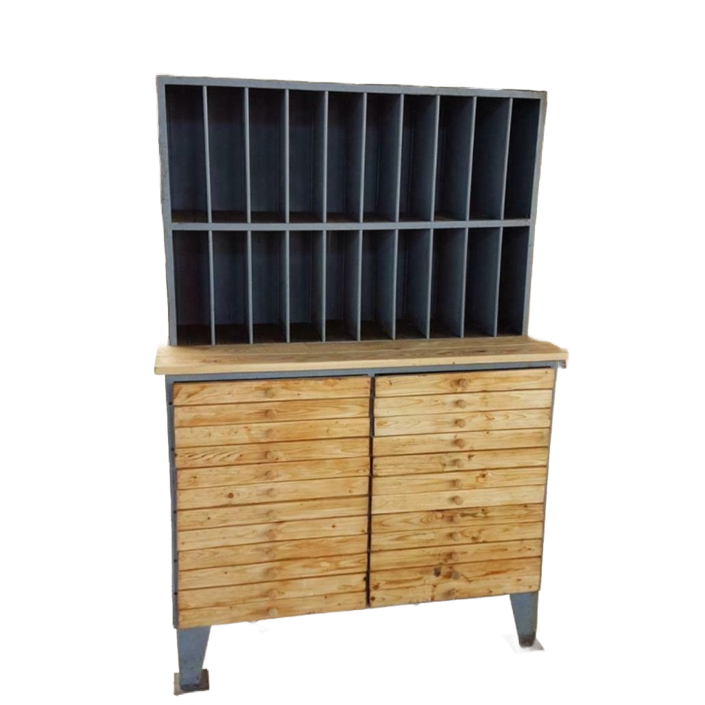 Industriele Ladekast, Dressoir , Postkast In 2 Delen image 1