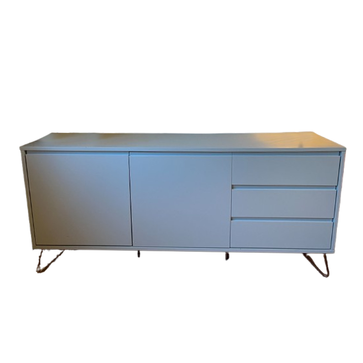 Stijlvol Licht Grijs Dressoir Met Koperen Poten Van MADE.com image 1