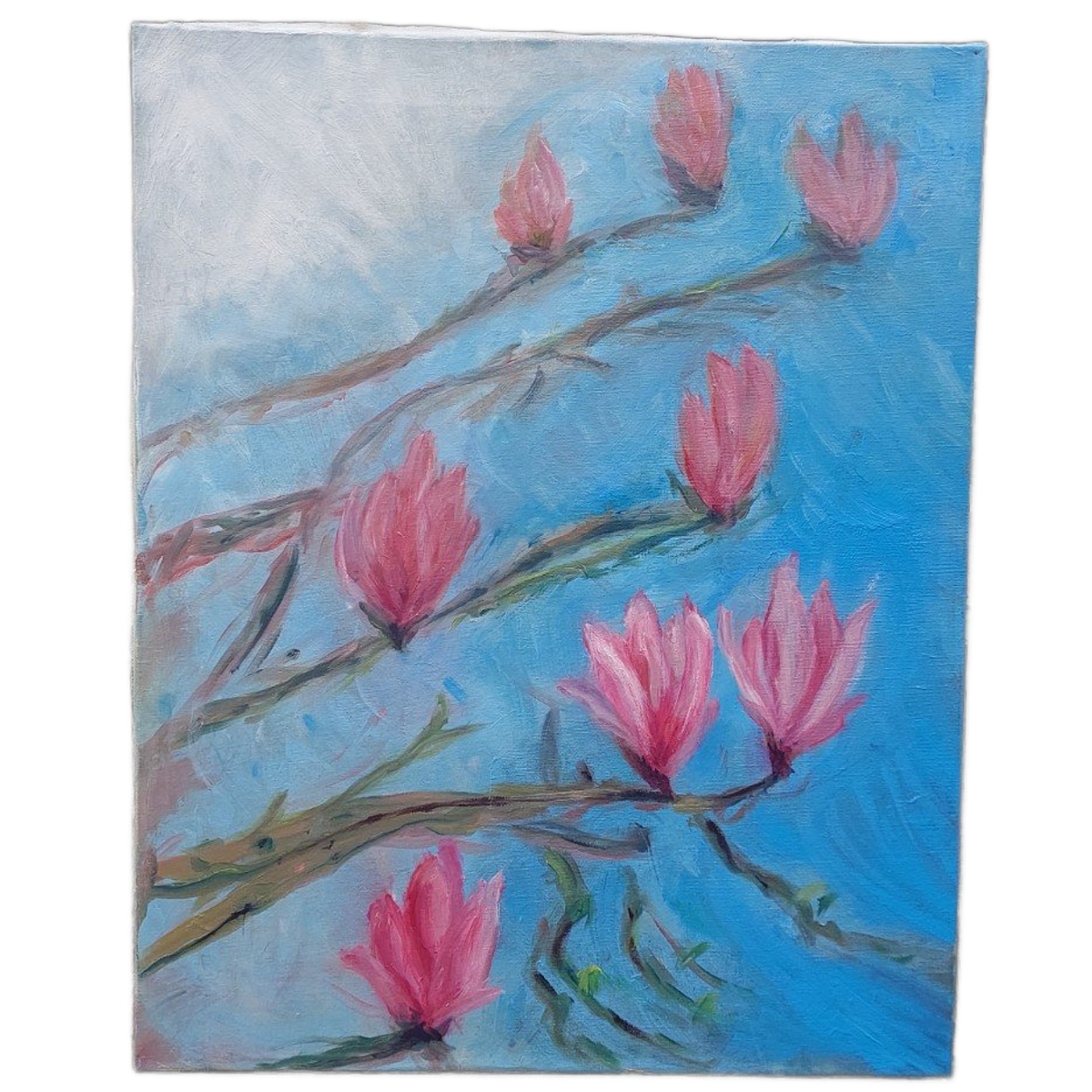 Origineel Schilderij Olie Op Canvas 50x40cm image 1
