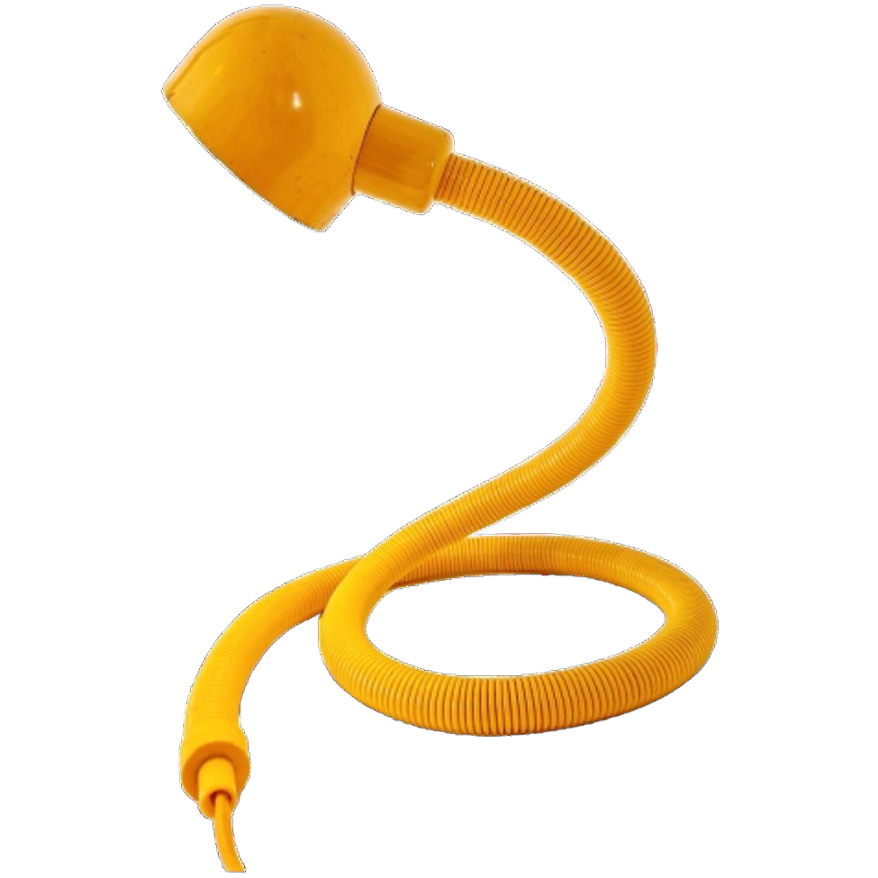 Hebi Tafellamp Snake Light Gele Slang Lamp Vintage Design image 1
