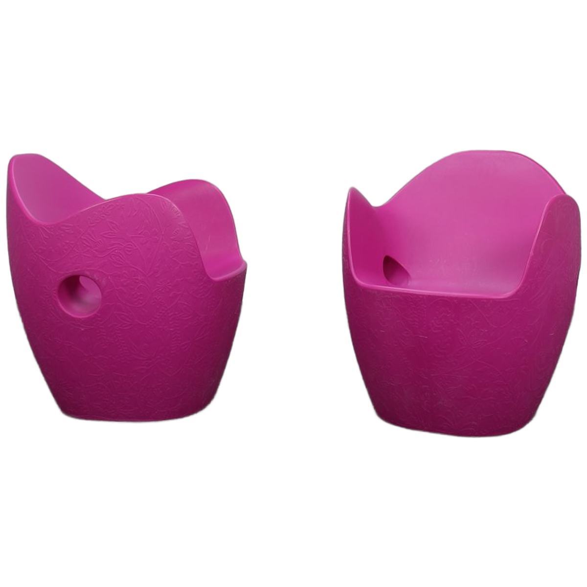 Set Of 2 Armchairs “o-nest” By Tord Boontje For Moroso, 2006 Fuchsia image 1