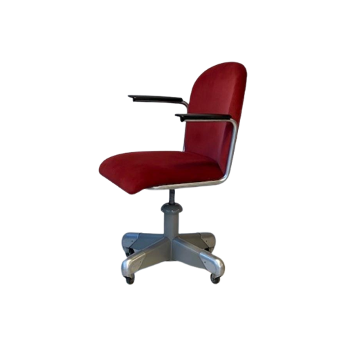 Gispen 356 Pq Burostoel Vintage Bureaustoel Donkerrood image 1