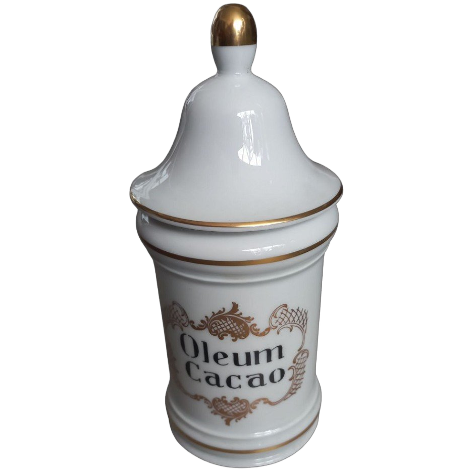 Limoges "Oleum Cacao" Voorraadpot. image 1