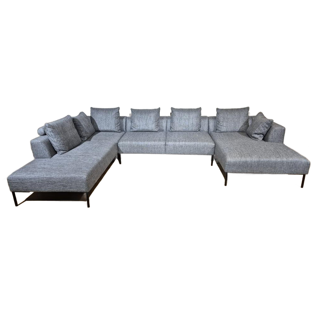 Montel Sava U - Hoekbank - Grijs - Stof - Design - Elementen image 1