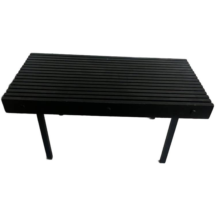Slatted Black Wooden Bench / Coffee Table image 1