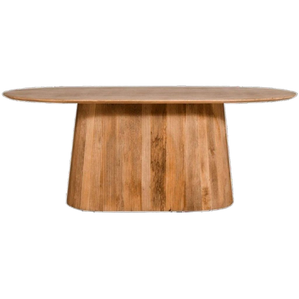By fonQ Grand Eettafel Lichtbruin Mangohout image 1