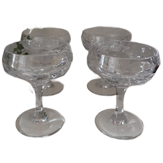 Glazen 7 x helder Martini rood zwart wit logo Art Deco jaren 30