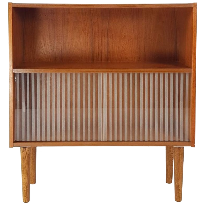 Vintage Deens Kastje Klein Opaal Glazen Schuif Deurtjes image 1