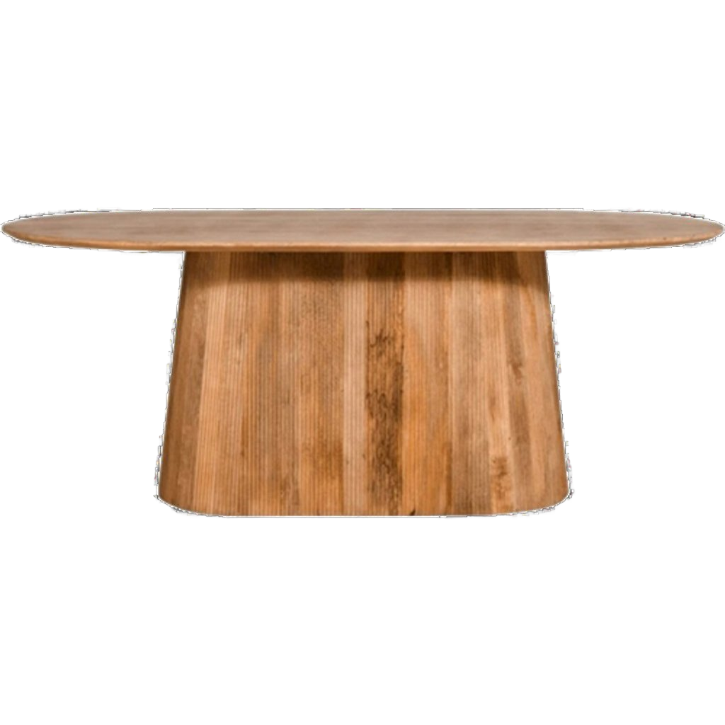 By fonQ Grand Eettafel Lichtbruin Mangohout image 1