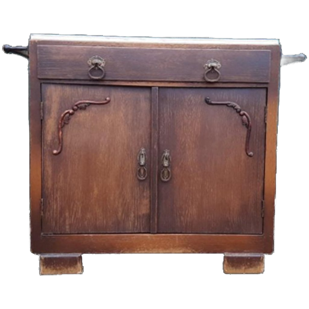 Karakteristiek Oud Kastje Houten Halkastje Badkamerkastje image 1