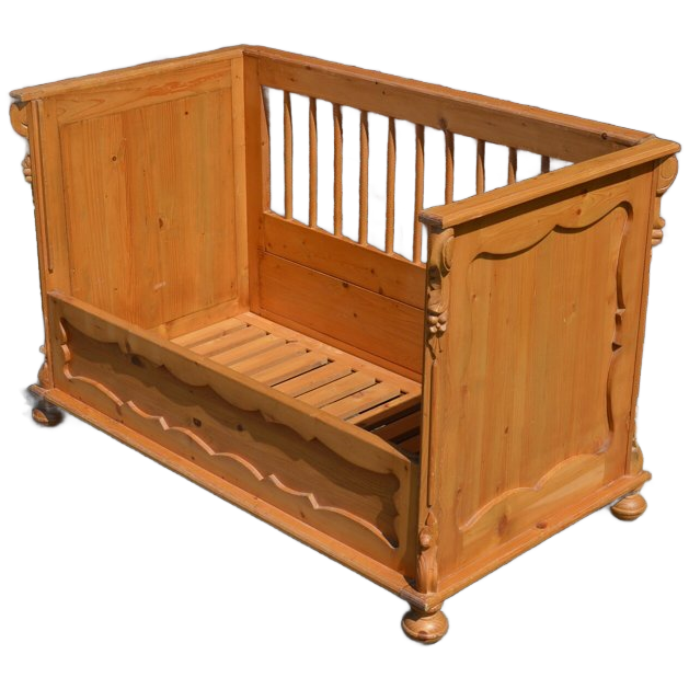 Kinderbedje Oud Grenen Opknapper image 1