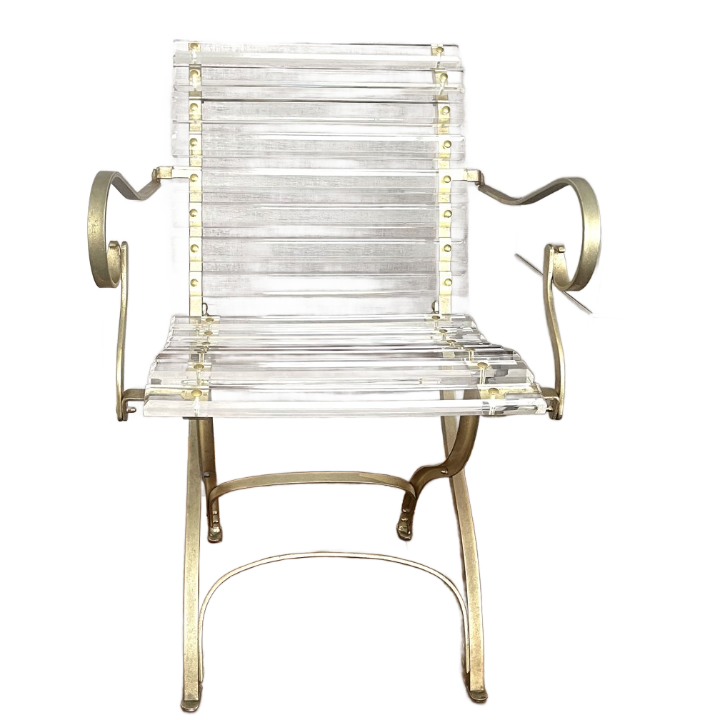 Prachtige Vintage Stoel In Acrylaat/plexi Met Mooie Gebogen Lijnen. image 1
