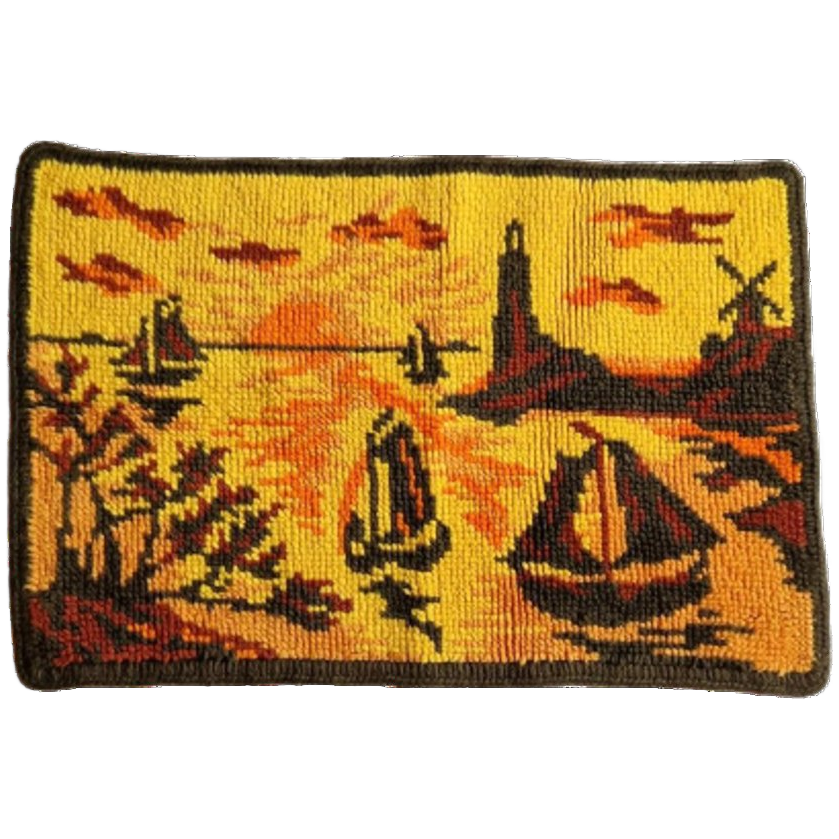 * Vintage Kleedje Retro Wandkleed Mat Wollen Kleedje image 1