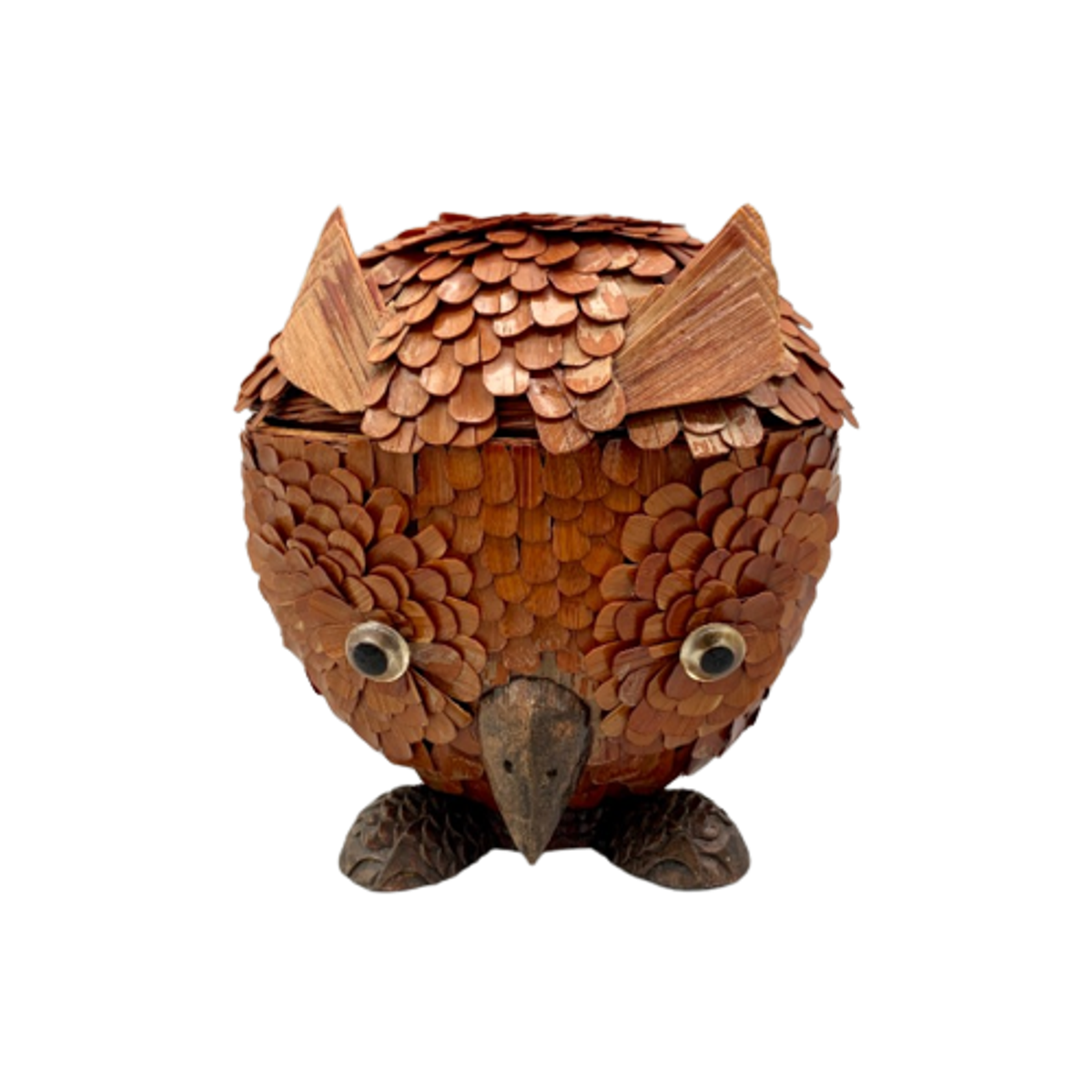 Vintage Mandje Uil Bamboe image 1