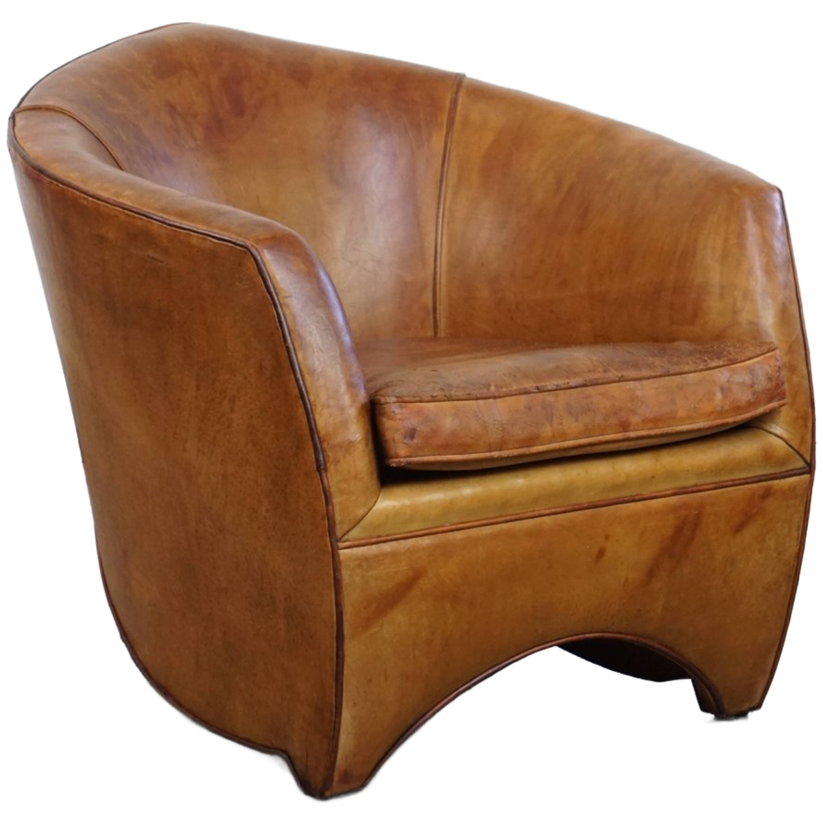 Geweldige, Unieke Vintage Schapenleren Design Fauteuil Van Bart van Bekhoven image 1
