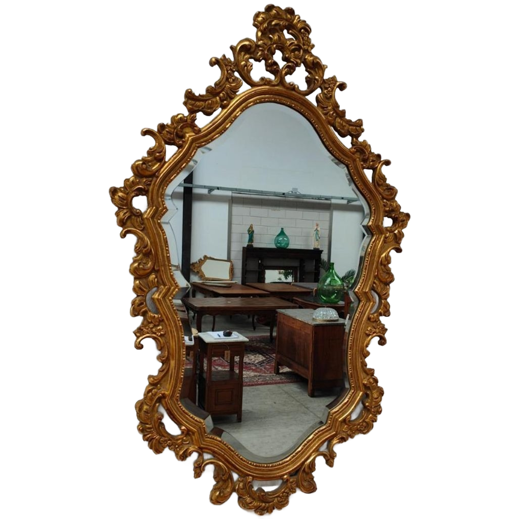Vintage Barok Brocante Rococo Spiegel Schouwspiegel Facet 13 image 1