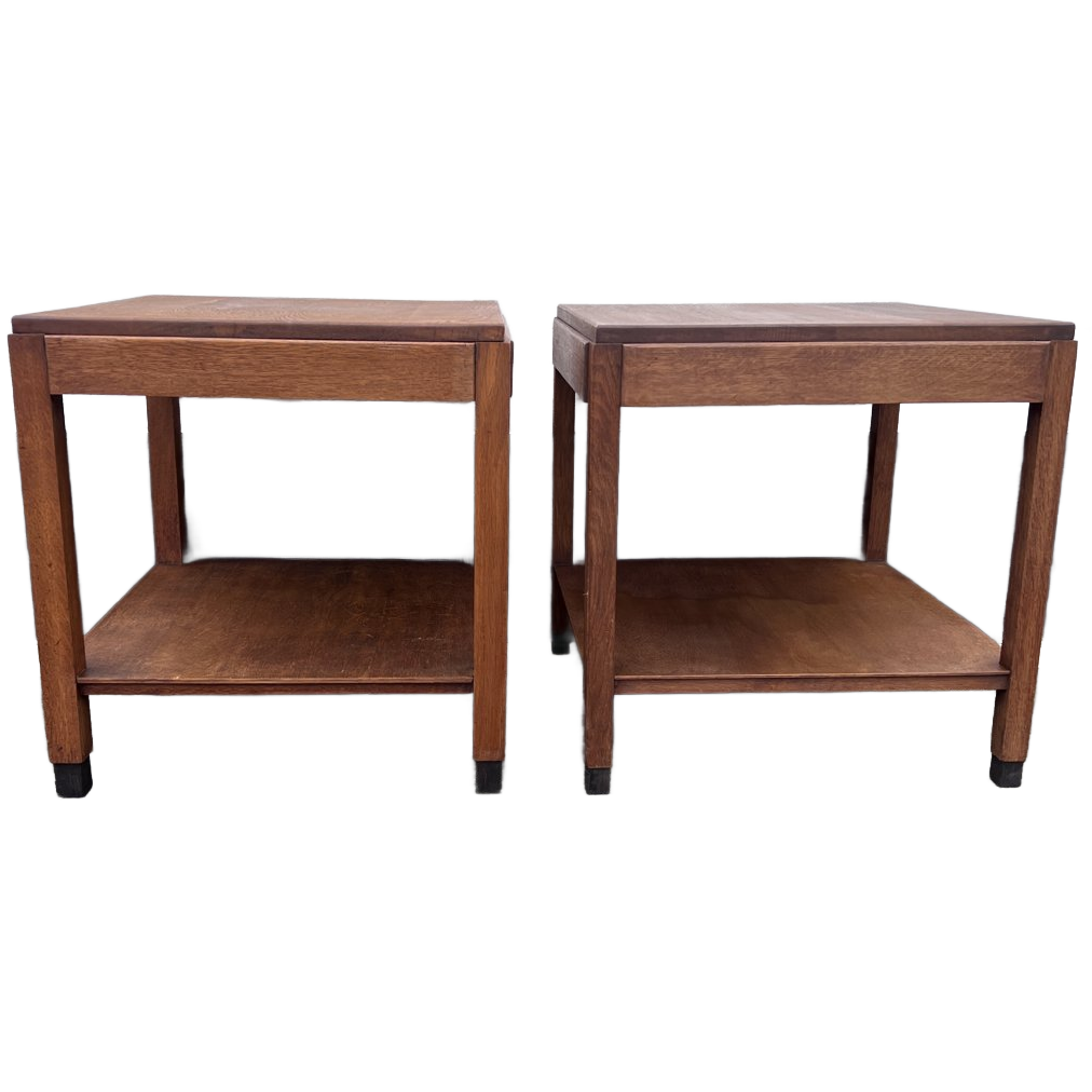 Set Van 2 Bijna Identieke Eiken Tafels Met Onderblad 61 Cm Hoog image 1