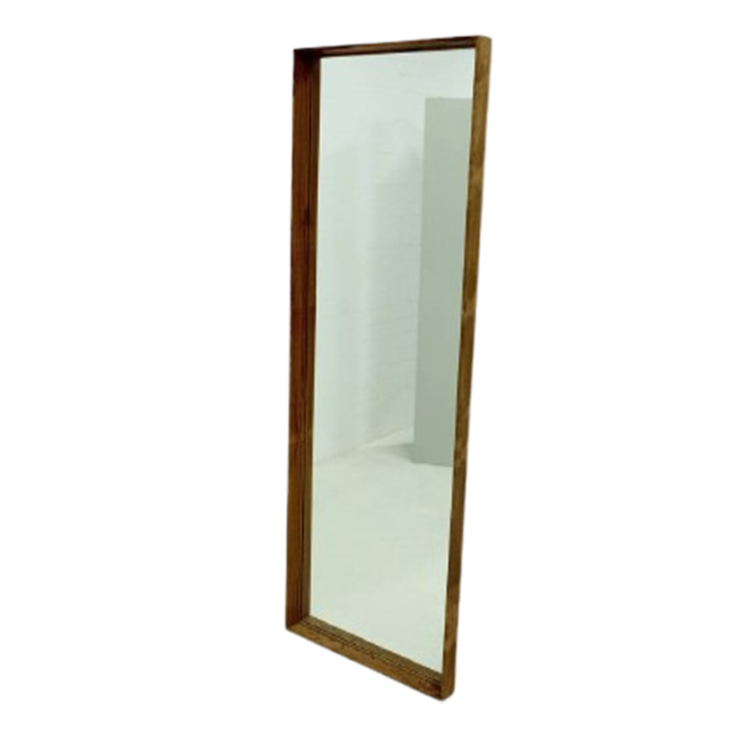 Large Scandinavian Rectangular Rosewood Mirror 1960s image 1