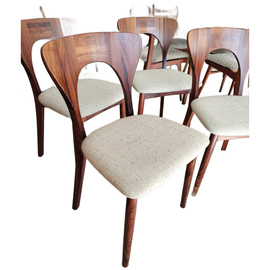 Vintage Set Van 4 Eetkamerstoelen, Nils Koefoed image 1