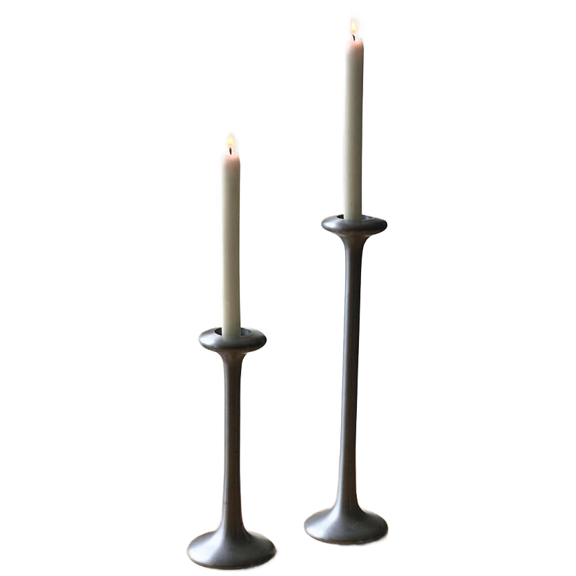 Set Of 2 Vintage Ikea Chrome Candlesticks image 1
