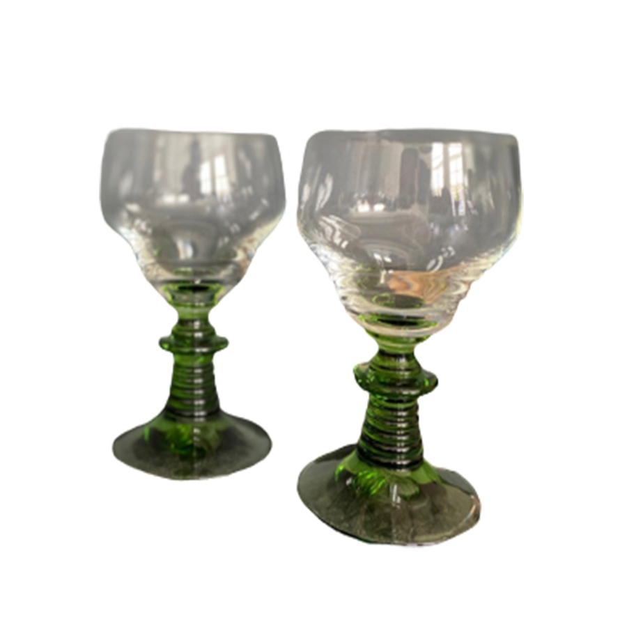 Wijnglazen Met Groene Voet Set Van 2 Servies Reliving Wijnglazen Met Groene Voet Set Van 2 Servies Reliving