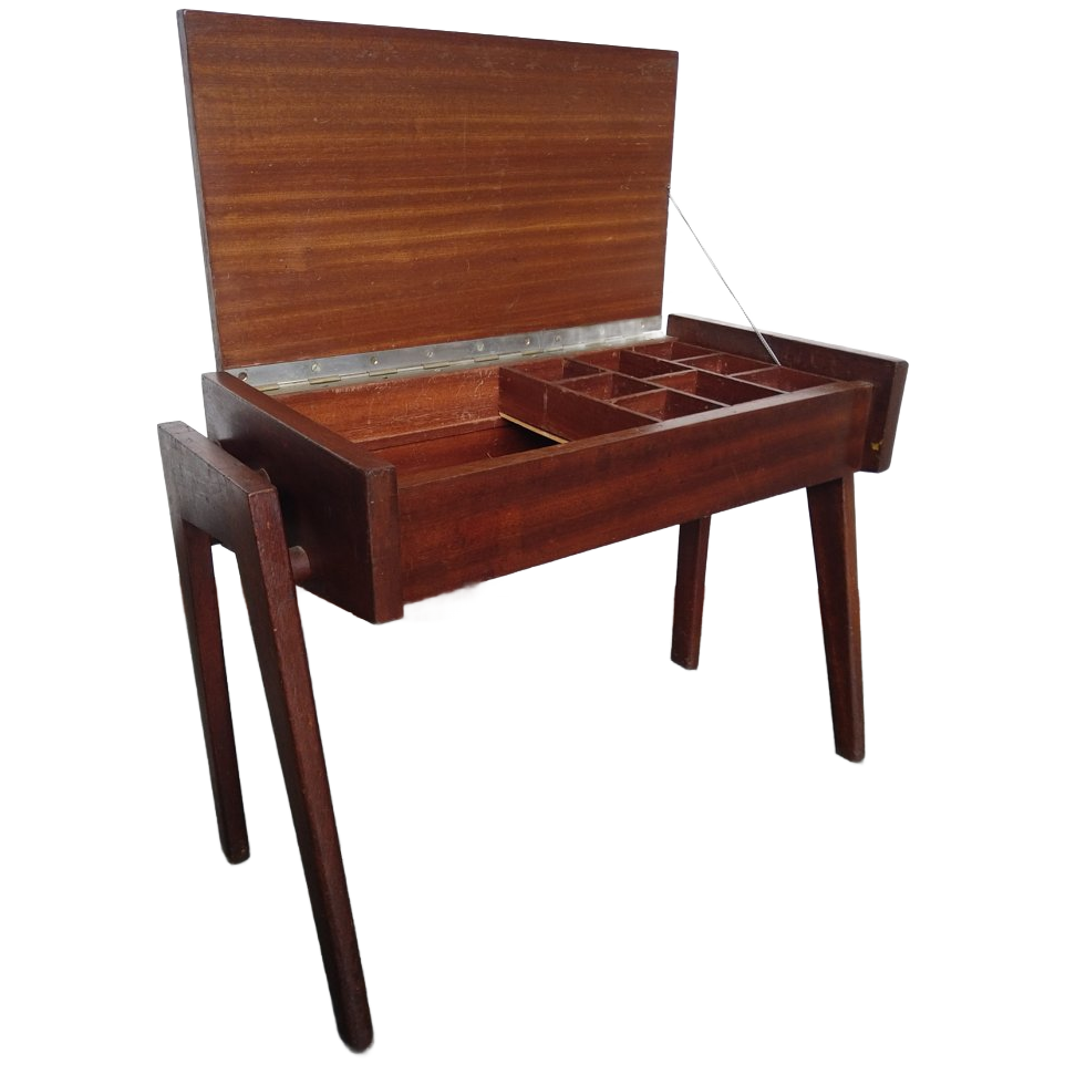 Design Naaibox/bijzettafeltje Scandinavisch Teakhout image 1