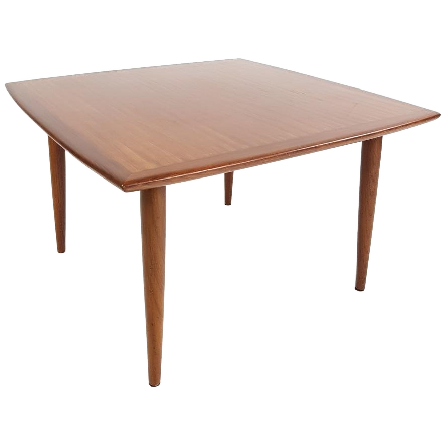 Vintage Teak Houten Salontafel Vierkant Deens Design image 1