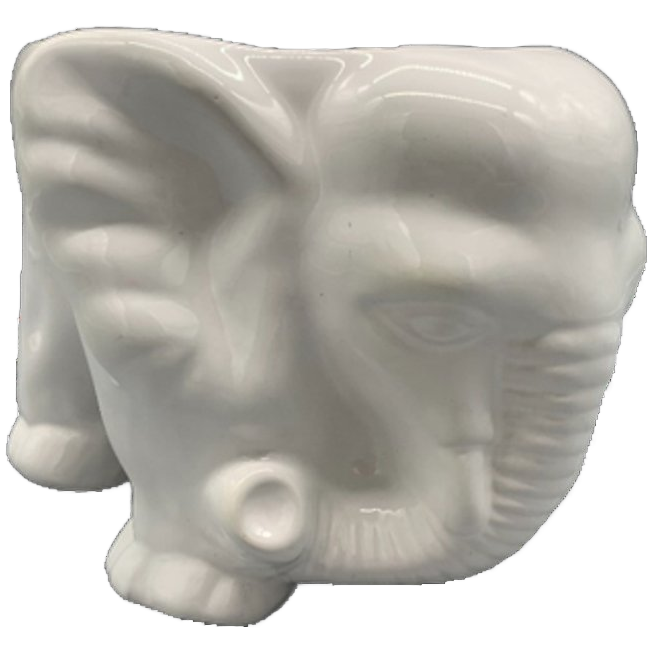 Grote Bloempot Olifant Wit image 1