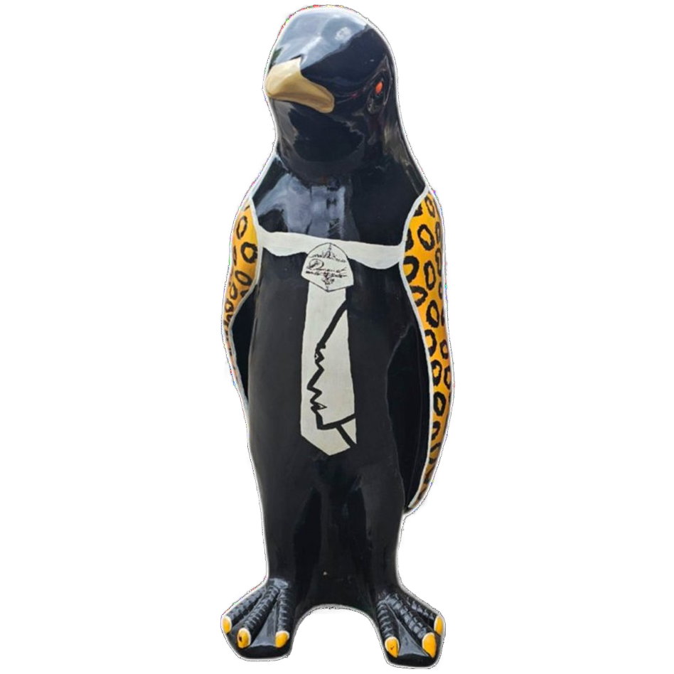 Large Resin Penguin By Michael Peetermans / Belgium 2014 / Signed By Artist / Unique Piece image 1