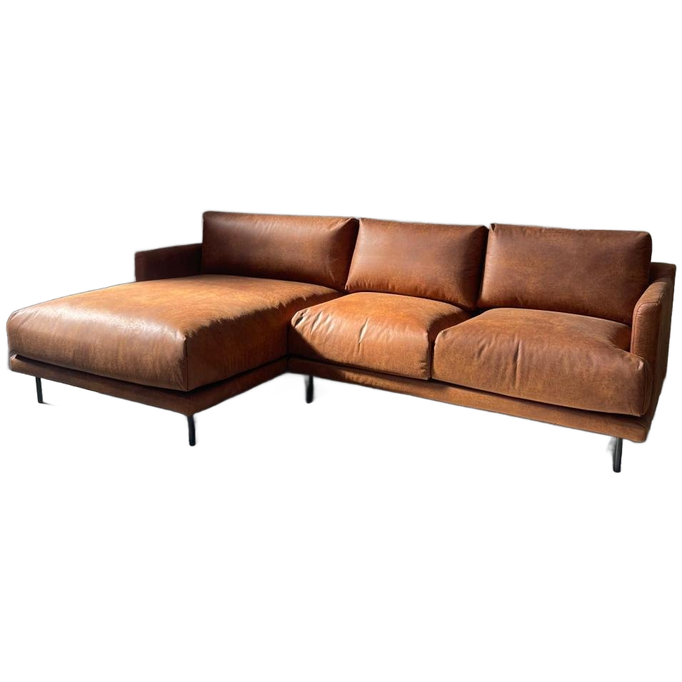 !!Actie!! Livin24 Hoekbank Denver Cognac image 1