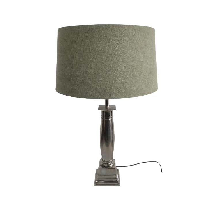 Hoge Tafellamp Met Groene Kap ('emperische Stijl') image 1
