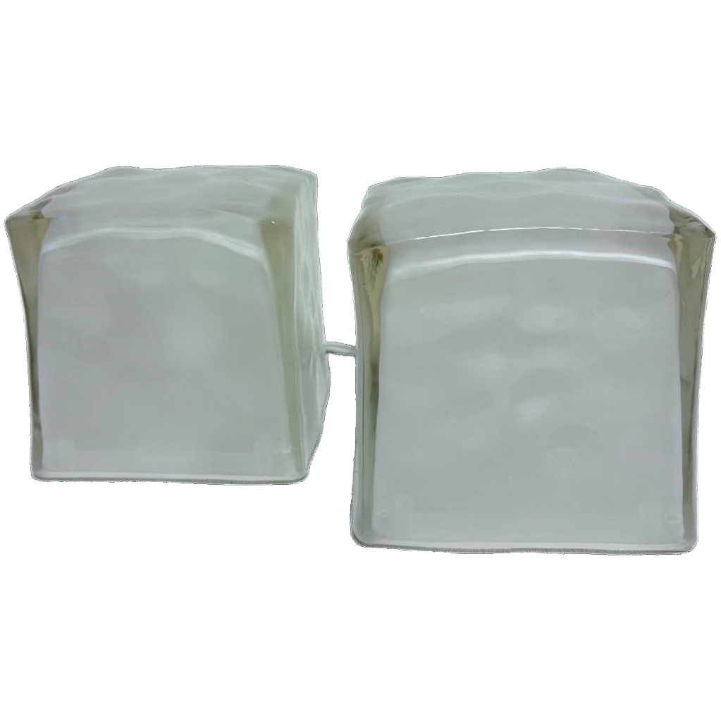 Set Vintage IKEA Iviken ‘melting Ice Cube’ Tafellampen image 1