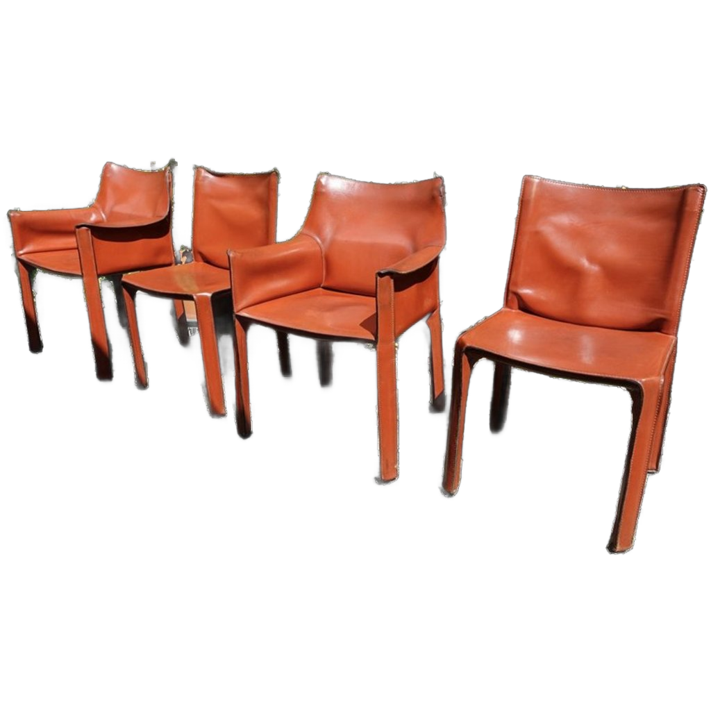 Mario Bellini Diner Chairs Cassina 1970’s Cab 412 & 413 image 1