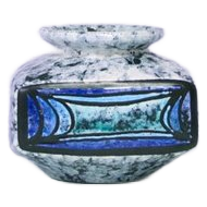 Blauwe Gemêleerde West Germany Vaas image 1