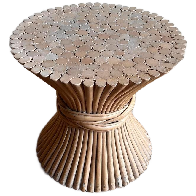 Mcguire Rotan Bamboe Salontafel Bijzettafel Vintage image 1