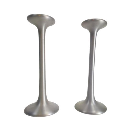Kandelaar (2) - .925 zilver - 18 de eeuwse kandelaars - online veiling