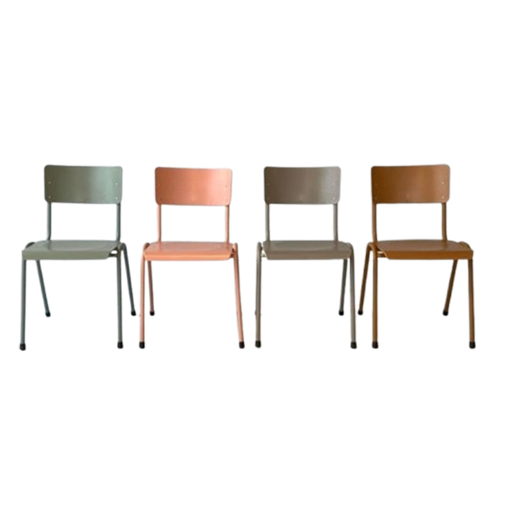 Retro Eettafelstoelen Nieuw Roze Okerbruin Taupe Prijs P/st image 1