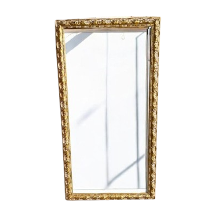 Vintage Geslepen Spiegel In Houten Kader In Het Goud image 1