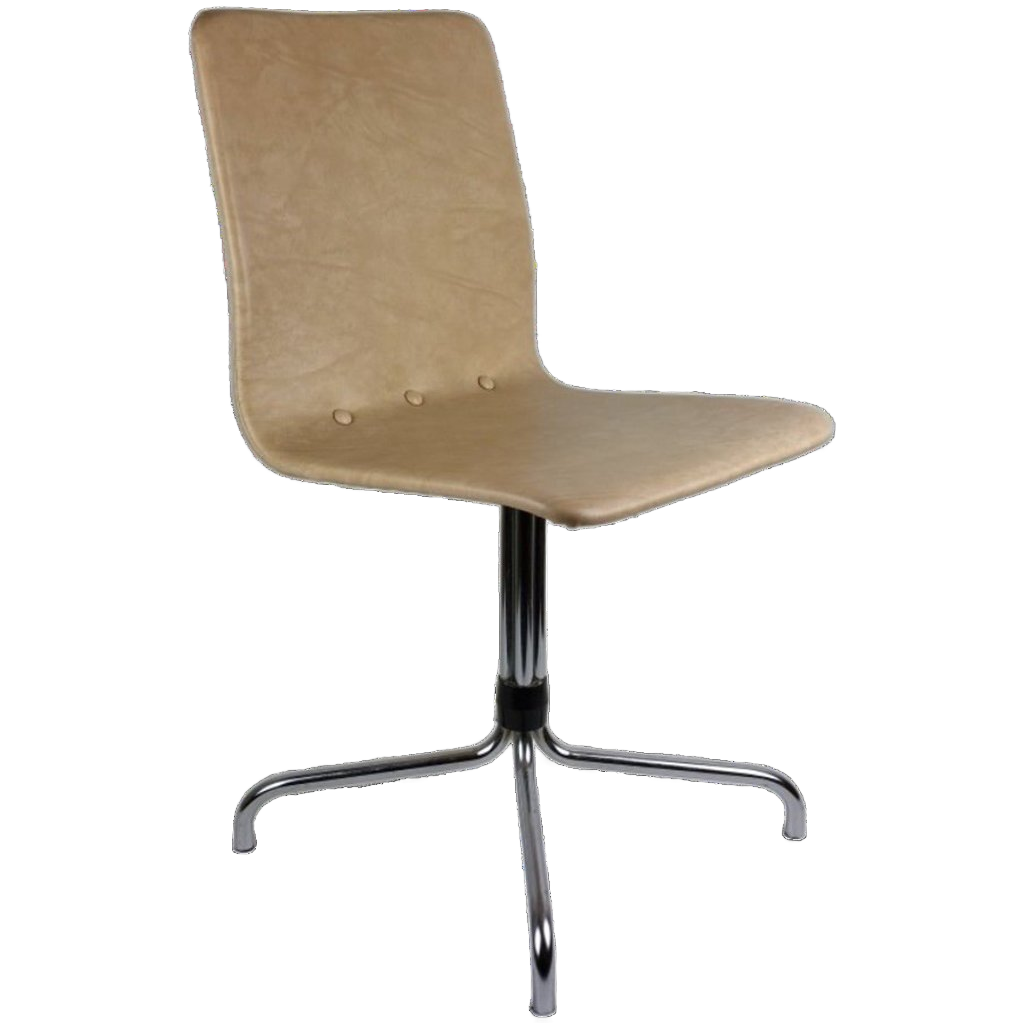 Vintage Brabantia Stoel / Stool / Chair Voor Eetkamer Of Keuken In Beige Kunstleder (skai) image 1