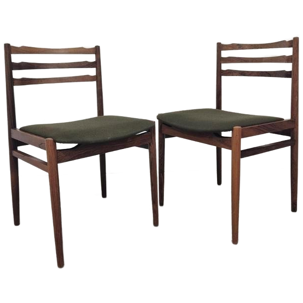 2 Vintage Pallisander Deens Design Eetkamer Stoelen image 1