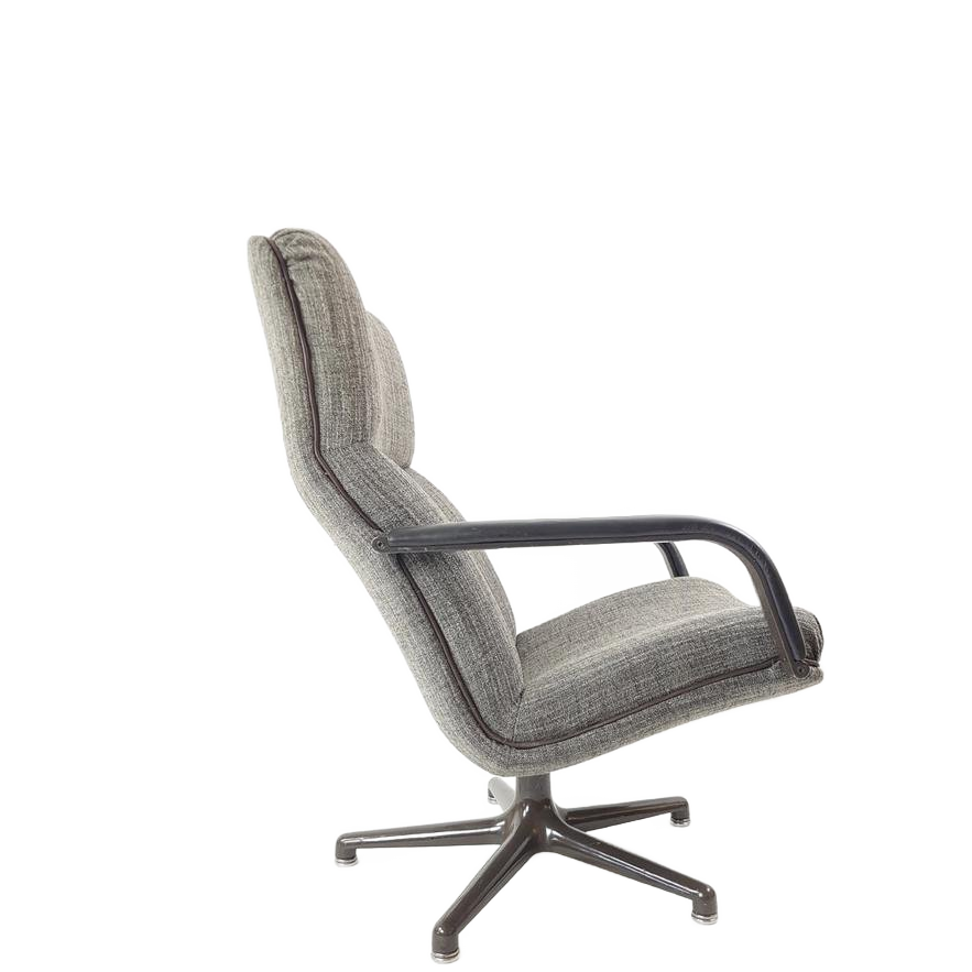 Artifort Draaifauteuil Grijs Bruin F154 Vintage Bureaustoel image 1