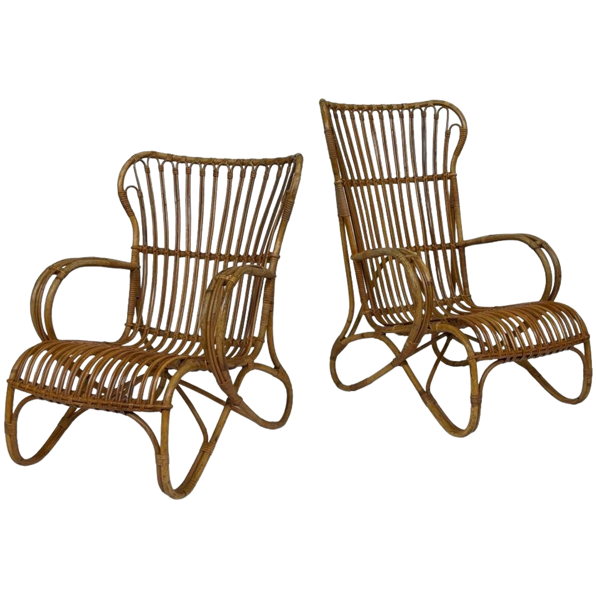 Set Van Twee Belse 8 Model Rotan Stoelen Dirk Van Sliedregt image 1