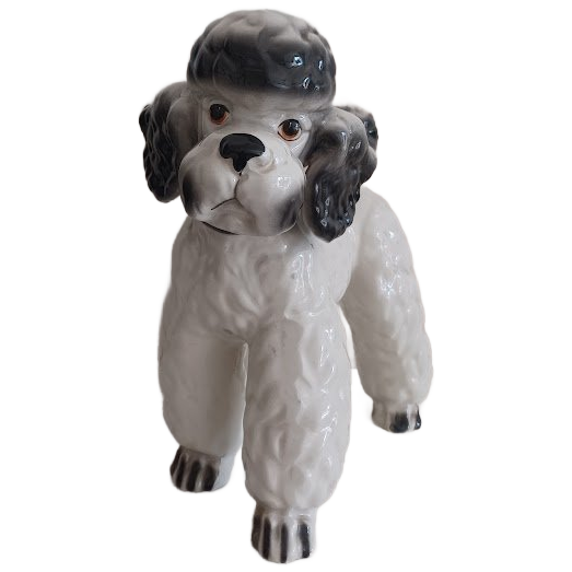 Vintage '80 Xl Poedelbeeld. Handbeschilderde Italiaanse Keramiek. image 1