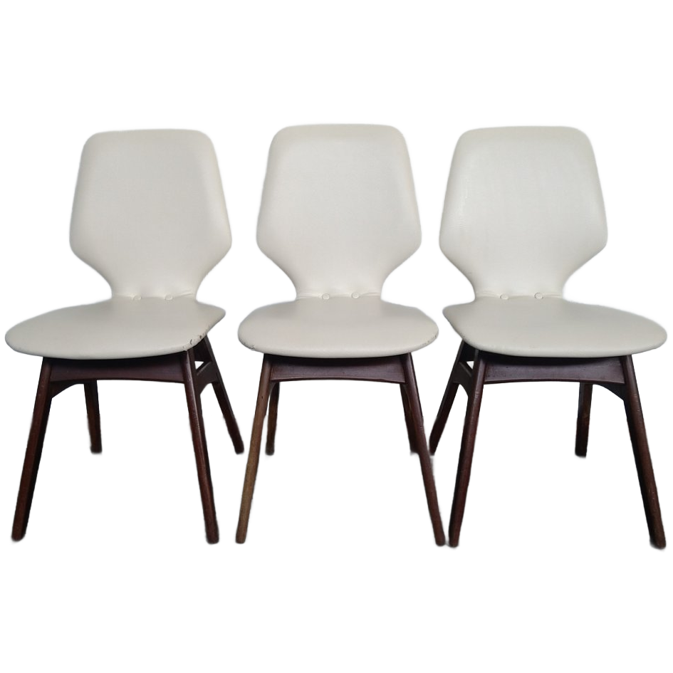 3x Scandinavische Mid Century Eetstoelen image 1