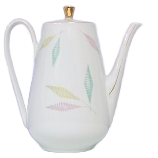 Witte Theepot Pastel Bloemen image 1