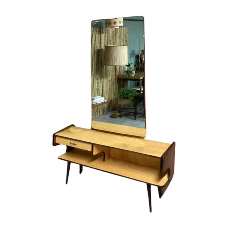 Vintage Kaptafel Met Spiegel image 1