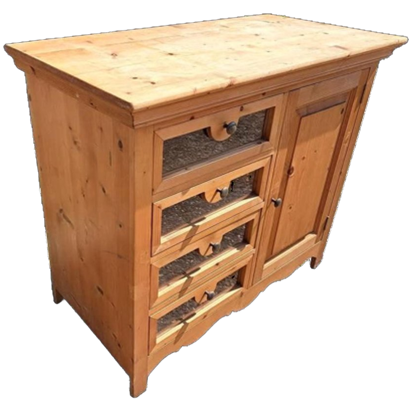 Grenen Ladekast, Dressoir, Commode Afm. 109x55cm En 94cm Hoo image 1