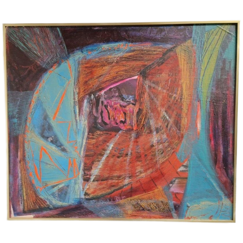 Schilderij Abstract Neerle Amrein Modern Ingelijst Uniek image 1