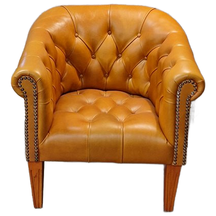 Chesterfield Club Chair - Golden Oak image 1